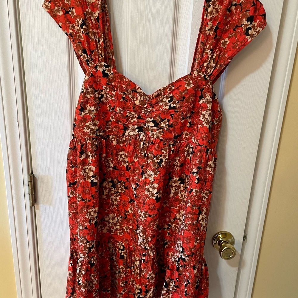 Free People Night Combo Floral Mini Dress Size L 🌺🔥